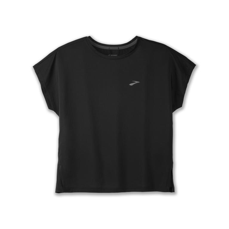 Brooks Sprint Free Breathable Short Sleeve Running Shirt - Women's - Black (71943-EKGC)